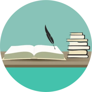 Ein aufgeschlagenes, antik wirkendes Notizbuch auf einem Holztisch. Auf den Seiten erscheinen wie von selbst leuchtende Worte, die langsam zu verblassen scheinen. Neben dem Notizbuch liegen ein kleiner Stapel geschlossener Bücher und eine Feder. Die Szene ist schlicht und stilvoll, aber mit einem Hauch Magie und Geheimnis, als ob das Buch seine eigene Geschichte erzählt.